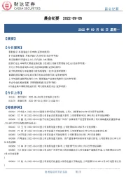 晨会纪要
