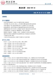 晨会纪要