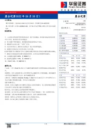 晨会纪要