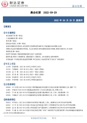 晨会纪要