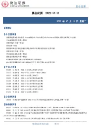 晨会纪要