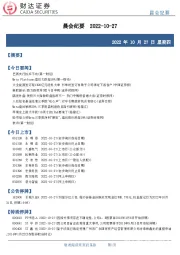 晨会纪要