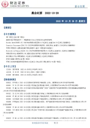 晨会纪要