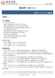 晨会纪要