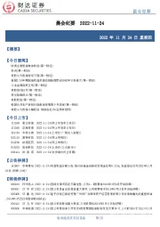 晨会纪要