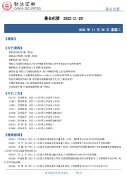 晨会纪要