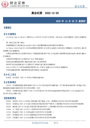 晨会纪要
