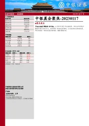 中银晨会聚焦