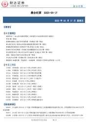 晨会纪要