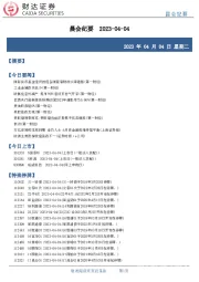 晨会纪要