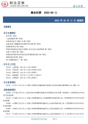 晨会纪要