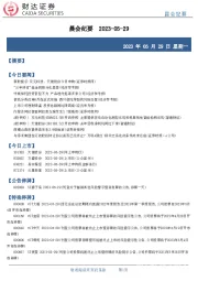晨会纪要