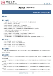 晨会纪要