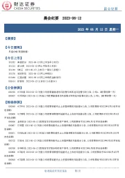 晨会纪要