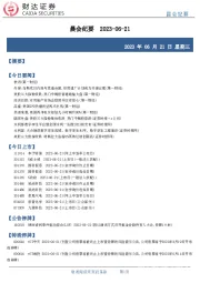 晨会纪要