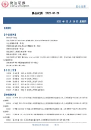 晨会纪要