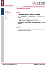 晨会纪要