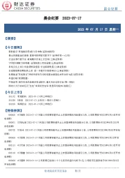 晨会纪要