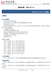 晨会纪要