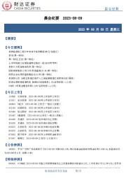 晨会纪要