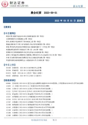 晨会纪要