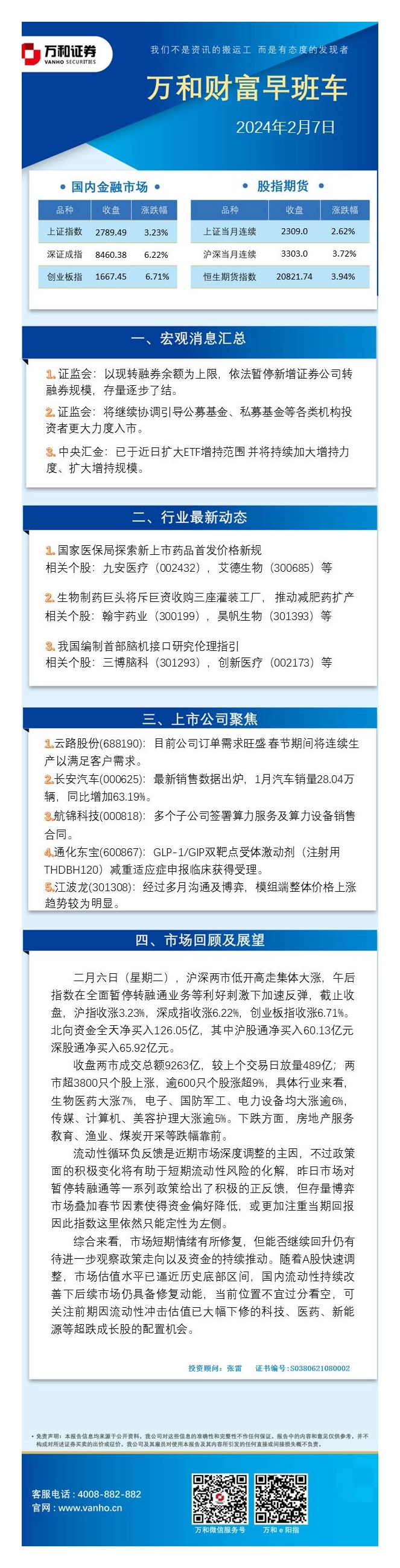 万和财富早班车