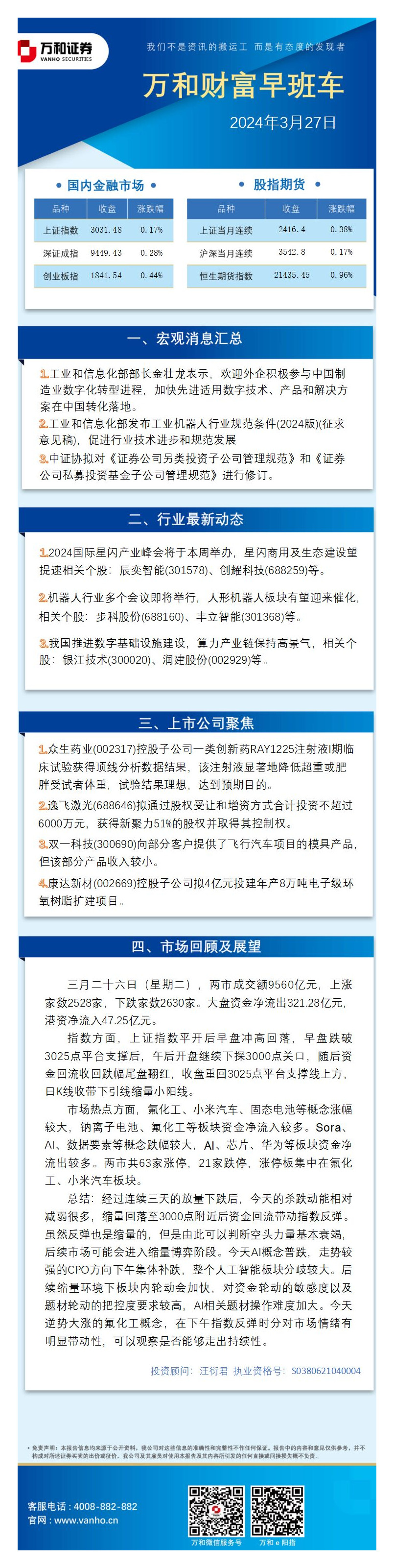 万和财富早班车