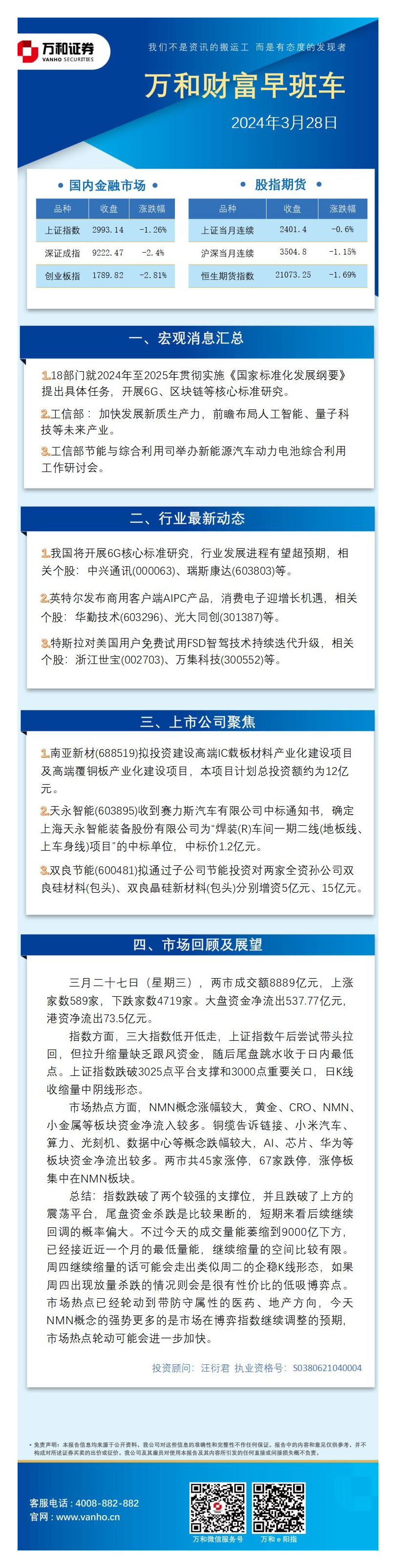 万和财富早班车