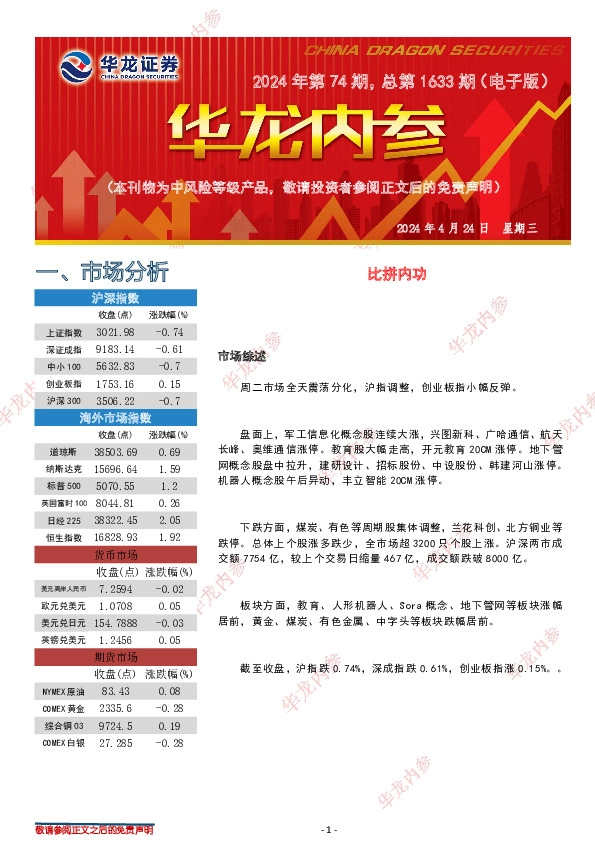 华龙内参2024年第74期，总第1633期（电子版）