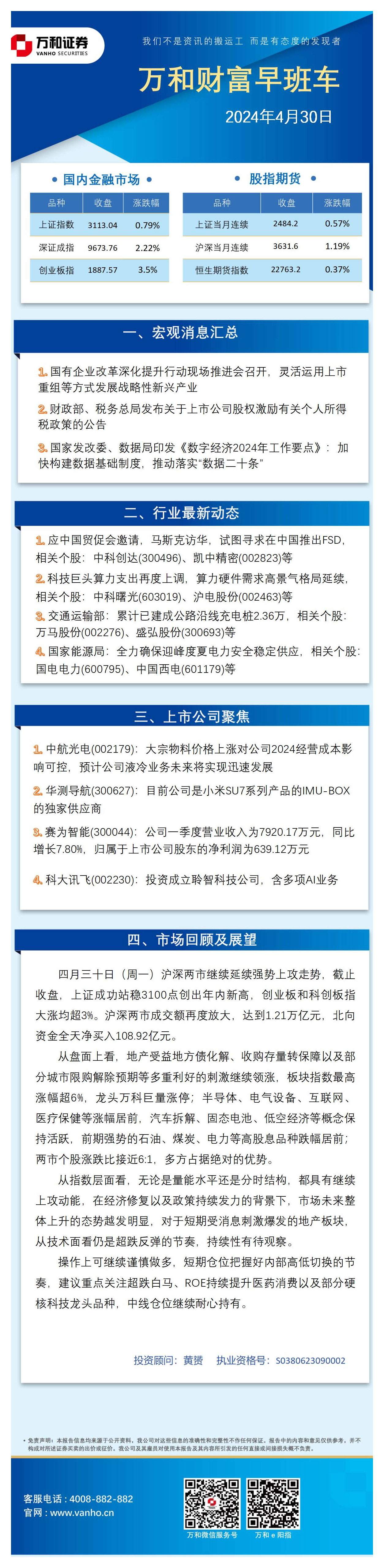 万和财富早班车