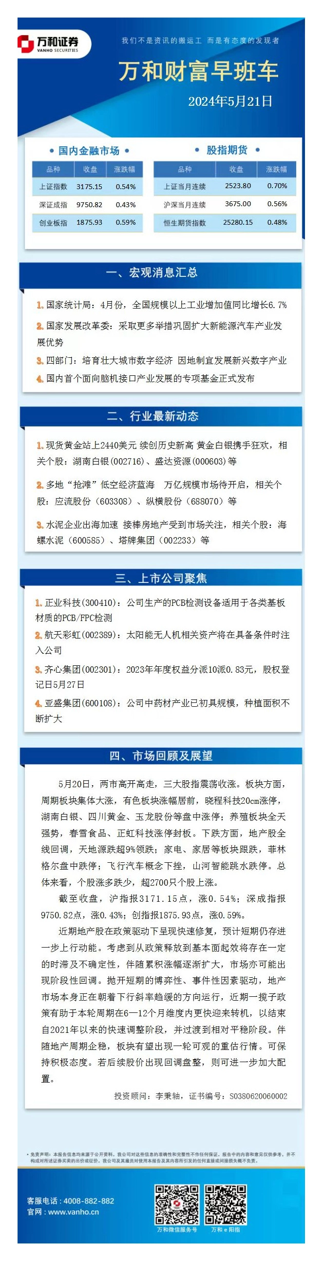 万和财富早班车