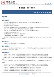 晨会纪要