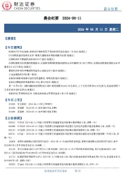 晨会纪要