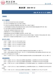 晨会纪要