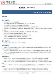 晨会纪要