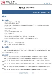 晨会纪要