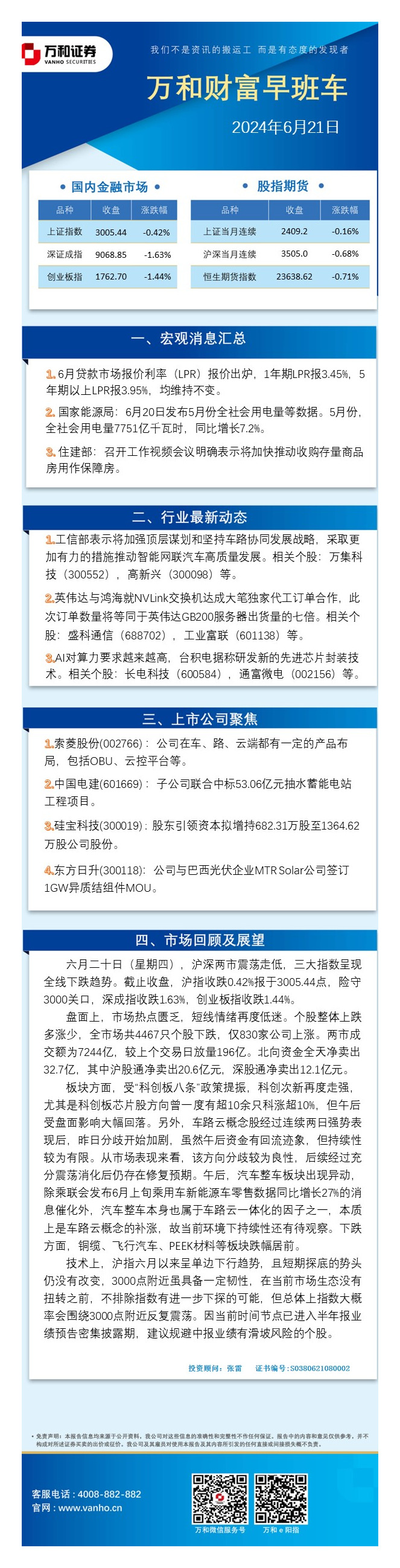 万和财富早班车