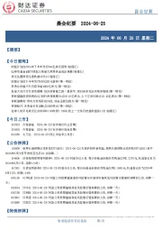 晨会纪要