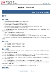 晨会纪要