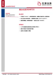 晨会纪要