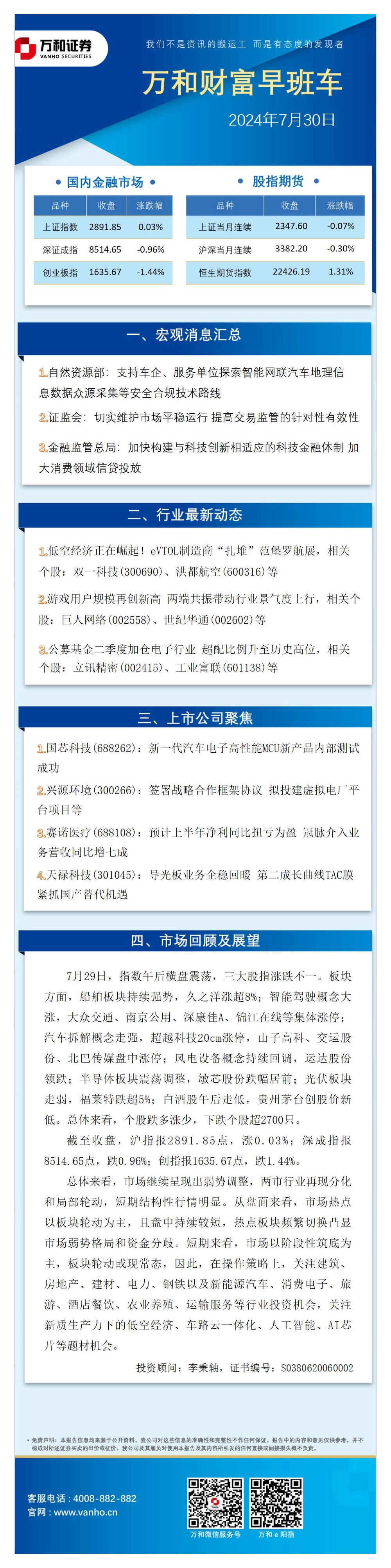 万和财富早班车