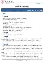 晨会纪要