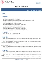 晨会纪要