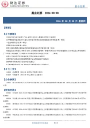晨会纪要