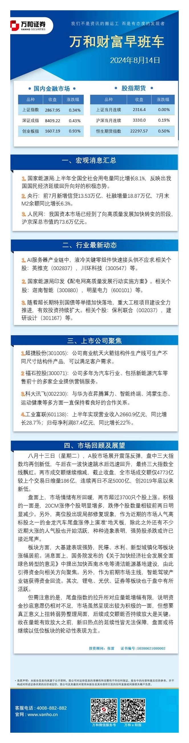 万和财富早班车