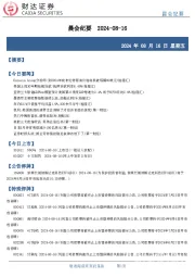 晨会纪要