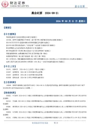 晨会纪要