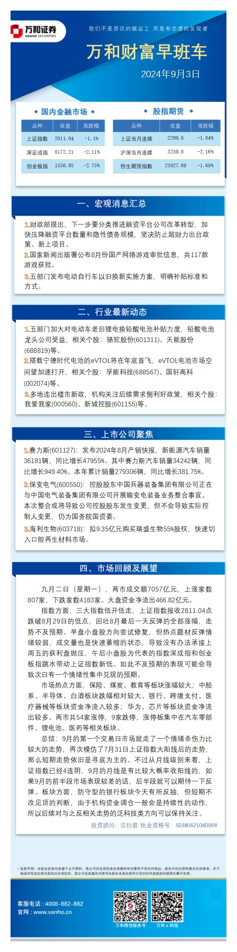 万和财富早班车