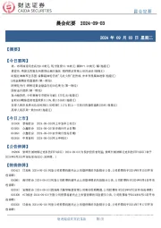 晨会纪要