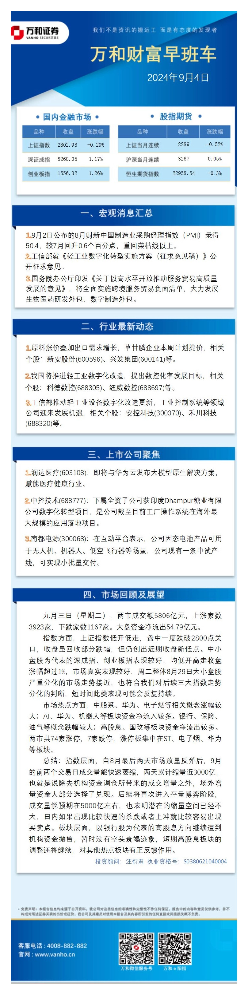 万和财富早班车